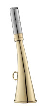 Photo COR2216-03.jpg Compiègne flat horn 16 cm polished brass