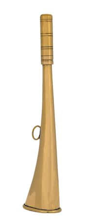 Compiègne flat horn 16 cm polished brass