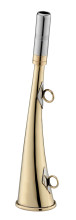 Horn flat Compiègne 22 cm polished brass