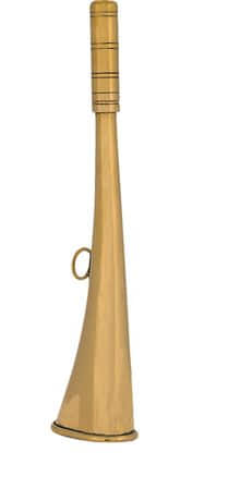 Flat Horn Compiègne 25 cm polished brass
