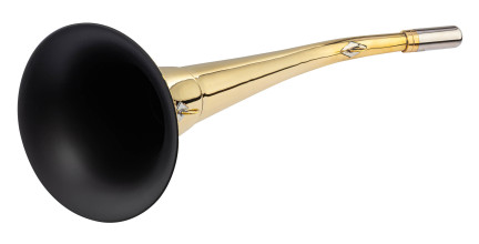 Photo COR2345-06.jpg Round horn Compiègne 45 cm polished brass