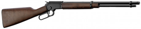 Photo CR3878-01 Chiappa LA322 standard lever action rifle in Matte Black finish with threaded barrel