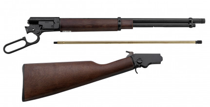 Photo CR3878-07 Chiappa LA322 standard lever action rifle in Matte Black finish with threaded barrel