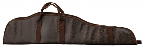 Brown vinyl rifle and scope scabbards