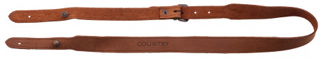 Photo CU1311-03.jpg Leather rifle shoulder strap, buttons - Country Saddlery