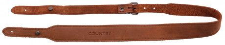 Photo CU1313-03.jpg Leather rifle shoulder strap, buttons - Country Saddlery