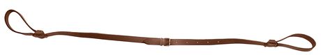Full grain leather double flat lasso strap - ...