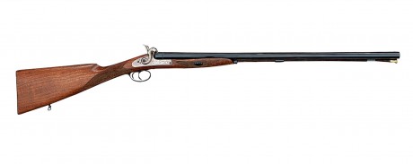 Hunting rifle juxtaposed Waterfowl Cal. 10