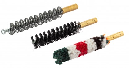 Set of three spiral brushes for smooth-bore weapons