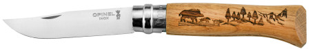 Photo LC252-01.jpg OPINEL 8 Stainless Steel Boar Oak Knife