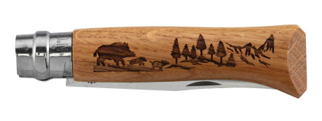 Photo LC252-02.jpg OPINEL 8 Stainless Steel Boar Oak Knife