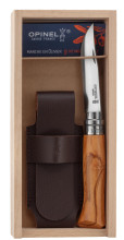 Opinel No. 8 Olivier pocket knife + Alpine case