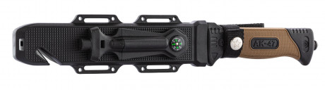 Photo LC3773-01.jpg Combat knife - 16 cm blade - Non-slip khaki handle