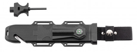 Photo LC3773-04.jpg Combat knife - 16 cm blade - Non-slip khaki handle
