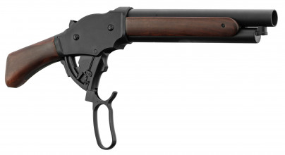 Photo LG3020-04.jpg Replica metal and wood rifle with ejectable cartridges