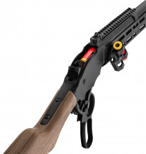 Photo LG3044-05.jpg Replica metal and wood rifle with ejectable cartridges