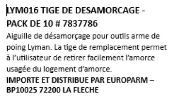 Photo LYM016.PNG Decapping Pins 10 Pack Lyman