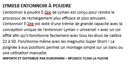 Photo LYM018.PNG E-Zee Powder Funnel Lyman