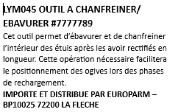 Photo LYM045.PNG VLD (Very Low Drag) Chamfer/Reamer Tool Lyman