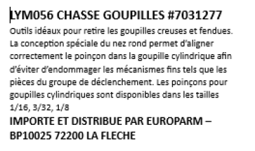 Photo LYM056.PNG Lyman Roll Pin Punch