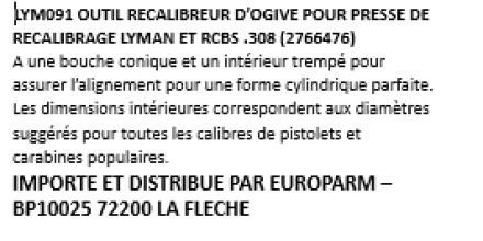 Photo LYM091.PNG Lyman sizing die