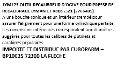 Photo LYM125.PNG Lyman sizing die