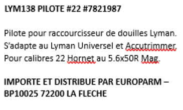 Photo LYM138.PNG Lyman Trimmer Pilot