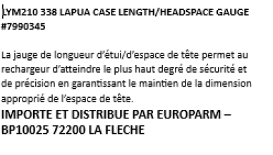 Photo LYM210.PNG Rifle case Length / Headspace gauge