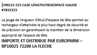 Photo LYM213.PNG Rifle case Length / Headspace gauge