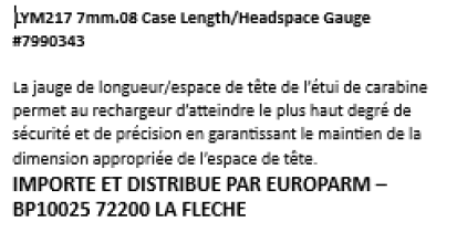 Photo LYM217.PNG Rifle case Length / Headspace gauge