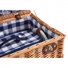 Photo MAL523-03 4-piece insulated wicker picnic suitcase