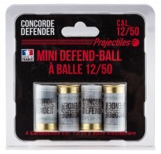 Photo MD0413 4 cartouches Mini Defend-Ball cal. 12/50 à balle Elastomere Bior