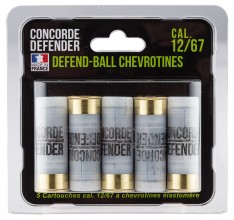 Photo MD0422 5 cartouches Defend-Ball cal. 16/67 chevrotines Elastomere