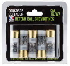 Photo MD0423 5 cartouches Defend-Ball cal. 12/67 chevrotines Elastomere
