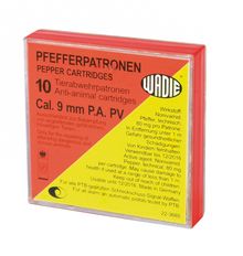 Box of 10 cartridges 9 mm PA pepper