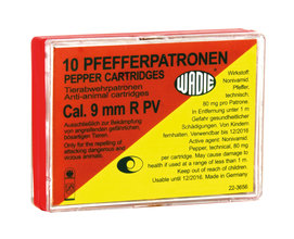 Box of 10 cartridges 9 mm RK pepper
