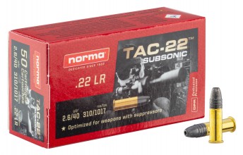 Photo MD344-03-2 Cartridges 22lr Norma Subsonic