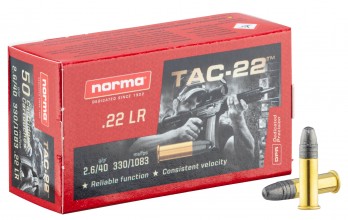 Cartouches .22 LR Norma TAC-22