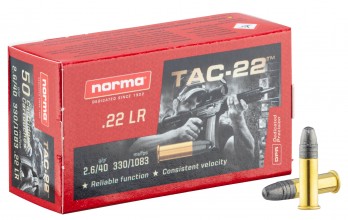 Photo MD345-05 22lr cartridges Norma TAC-22