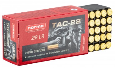 Photo MD345-06 Cartouches 22lr Norma TAC-22
