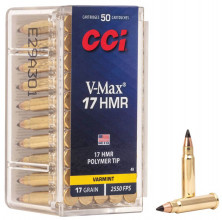 Cartouches CCI .17 HMR V-Max 17 grains