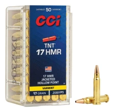 Cartouches CCI .17 HMR TNT Green 17 grains