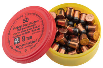 Box of 50 cartridges 9 mm Flobert round bullet