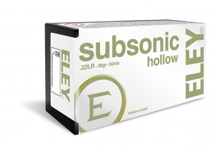 Eley Subsonic Hollow point cartridges cal .22LR