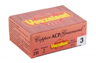 Photo ML3306-00 Cartouches Vouzelaud Copper ACP Greenwad Tube plastique - Cal. 20/67