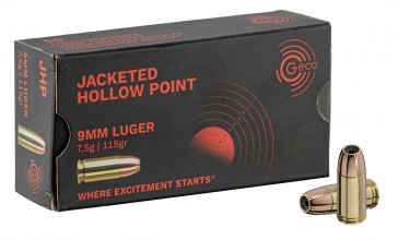 50 Ammunition GECO 9x19 mm JHP 115 gr / 7.5 g