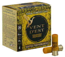 Cartouches TUNET Yellow TEMPEST 24g acier 20/70 ...