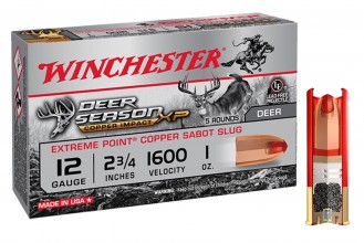 Photo MW3006-4 Winchester DEER SEASON lead free cartridge - Cal 12/70