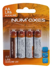 NUMAXES - Blister 4 piles AA LR06 alcaline 1,5V