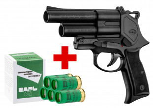 Photo PCKAD121-V2 SAPL - Pack Pistolet Gomm-Cogne SAPL GC54 bronzé + 1 boîte de 5 cartouches 12/50 SAPL chevrotine